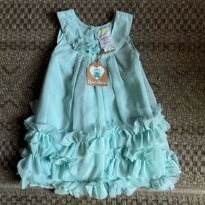 NWT Ruffled Aqua 2pc Dress Set by Emmas Garden